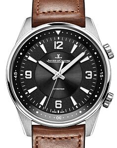 Jaeger-LeCoultre Polaris Automatic Stainless Steel 41mm Black Dial Leather Strap Q9008471 - BRAND NEW