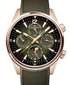 Jaeger-LeCoultre Polaris Perpetual Calendar Pink Rose Gold 42mm Green Dial Q908263J