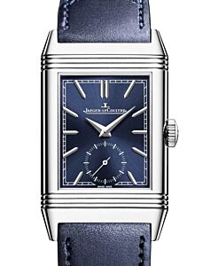 Jaeger-LeCoultre Reverso Tribute Monoface Small Seconds Stainless Steel 45.6 x 27.4mm Blue Dial Q397848J - BRAND NEW