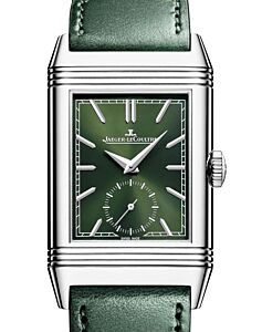 Jaeger-LeCoultre Reverso Tribute Monoface Small Seconds Stainless Steel 45.6 x 27.4mm Green Dial Q397843J - BRAND NEW