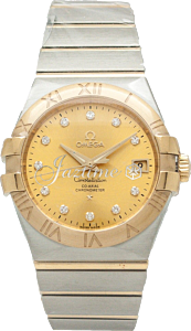OMEGA 123.20.35.20.58.001 CONSTELLATION CO-AXIAL 35mm STEEL AND YELLOW GOLD - BRAND NEW