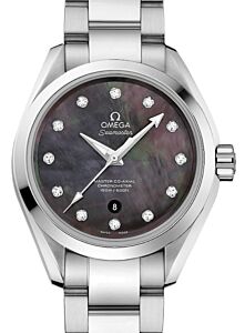 Omega Seamaster Aqua Terra 150M Master Co-Axial Chronometer 34mm Stainless Steel Grey Dial Diamond Index Steel Bracelet 231.10.34.20.57.001 - BRAND NEW