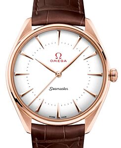 Omega Seamaster Olympic Official Timekeeper 39.5mm Sedna Gold White Dial Leather Strap 522.53.40.20.04.003