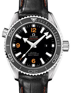 Omega Seamaster Planet Ocean 600M 37.5mm Steel Black Dial Leather Strap 232.33.38.20.01.002
