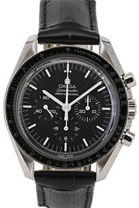 Omega 311.33.42.30.01.001 Speedmaster Moonwatch Professional 42mm Black Index Stainless Steel Leather PRE-OWNED