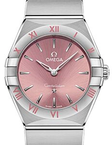 Omega Constellation Quartz 28mm Stainless Steel Pink Dial 131.10.28.60.11.001 - BRAND NEW