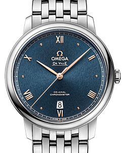 Omega De Ville Prestige 39.5mm Steel Blue Dial 424.10.40.20.03.004