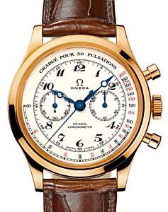 Omega Museum Yellow Gold White 39mm Index Leather Bracelet 516.53.39.50.09.001 - BRAND NEW