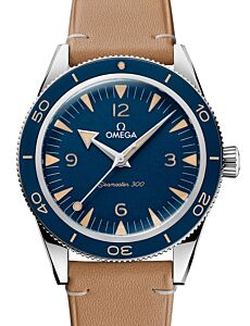Omega Seamaster 300 41mm Steel Blue Dial Leather Strap 234.32.41.21.03.001