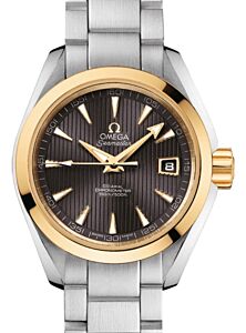 Omega Seamaster Aqua Terra 150M Co-Axial Chronometer 30mm Stainless Steel Yellow Gold Grey Dial Steel Bracelet 231.20.30.20.06.004 - BRAND NEW