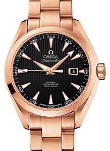 Omega Seamaster Aqua Terra 150M Co-Axial Chronometer 34mm Red Gold Black Dial Red Gold Bracelet 231.50.34.20.01.002 - BRAND NEW
