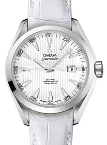 Omega Seamaster Aqua Terra 150M Co-Axial Chronometer 34mm Stainless Steel White Dial Alligator Leather Strap 231.13.34.20.04.001 - BRAND NEW