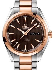 Omega Seamaster Aqua Terra 150M Co-Axial Chronometer Annual Calendar 43mm Stainless Steel Red Gold Grey Dial Steel Red Gold Bracelet 231.20.43.22.06.002 - BRAND NEW