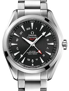 Omega Seamaster Aqua Terra 150M Co-Axial Chronometer GMT 43mm Stainless Steel Black Dial Steel Bracelet 231.10.43.22.01.001 - BRAND NEW