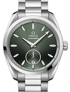 Omega Seamaster Aqua Terra 150M Co-Axial Master Chronometer Small Seconds 38mm Stainless Steel Green Dial Black Steel Bracelet 220.10.38.20.10.001 - BRAND NEW