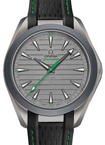 Omega Seamaster Aqua Terra 150M Co-Axial Master Chronometer Ultra Light Titanium 41mm Grey Dial Rubber Strap 220.92.41.21.06.003 - BRAND NEW