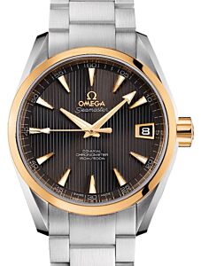 Omega Seamaster Aqua Terra 150M Omega Co-Axial 38.5mm Stainless Steel Yellow Gold Grey Dial Steel Bracelet 231.20.39.21.06.004 - BRAND NEW