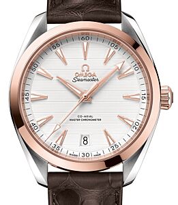Omega Seamaster Aqua Terra 150M Sedna? Gold/Steel Silver Dial & Leather Strap 41mm 220.23.41.21.02.001 - BRAND NEW