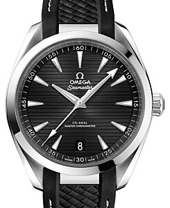 Omega Seamaster Aqua Terra 150M Co-Axial Master Chronometer 41mm Stainless Steel Black Dial Rubber Strap 220.12.41.21.01.001 - BRAND NEW