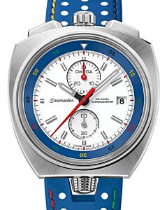 Omega Seamaster Bullhead Co-Axial Chronometer Chronograph 43x43mm Stainless Steel White Dial Leather Strap 522.12.43.50.04.001 - BRAND NEW