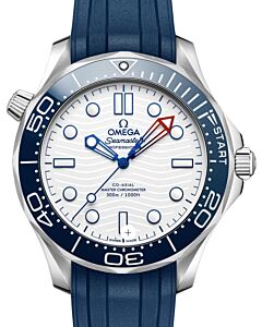 Omega Seamaster Diver 300m 42mm Steel White Dial Rubber Strap 210.32.42.20.04.002