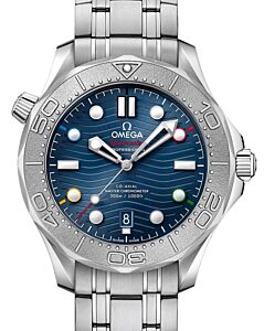Omega Seamaster Diver 300M "Beijing 2022" 42mm Steel Blue Dial Bracelet 522.30.42.20.03.001