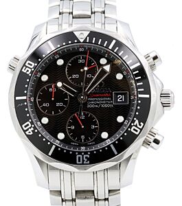 Omega Seamaster Diver 300m Chronograph Stainless Steel Black Dial Steel Bracelet 213.30.42.40.01.001 - PRE-OWNED