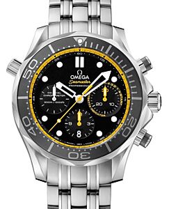 Omega Seamaster Diver 300M Co-Axial Chronometer Chronograph 44mm Stainless Steel Black Dial Bracelet 212.30.44.50.01.002 - BRAND NEW