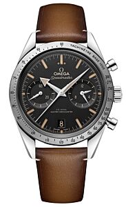 Omega Speedmaster '57 Chronograph 40.5mm Black Dial Steel Leather Strap 332.12.41.51.01.001