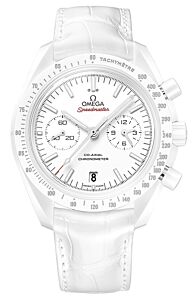 Omega Speedmaster Dark Side Of The Moon Chronograph Ceramic White Dial Leather Strap 311.93.44.51.04.002