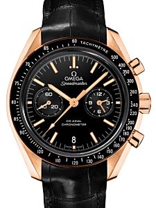 Omega Speedmaster Two Counters Chronograph 44.25mm Orange Gold Ceramic Bezel Black Dial Leather Strap 311.63.44.51.01.001 - BRAND NEW