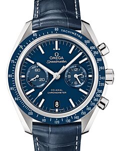 Omega Speedmaster Two Counters Chronograph 44.25mm Titanium Blue Dial Leather Strap 311.93.44.51.03.001 - BRAND NEW