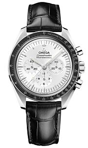 Omega Speedmaster Moonwatch Professional Chronograph 42mm Canopus Gold Silver Dial Leather Strap 310.63.42.50.02.001