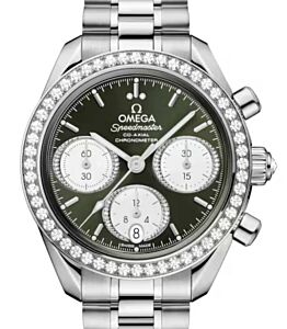 Omega Speedmaster Steel/Diamonds Green Dial Bracelet 324.15.38.50.60.001