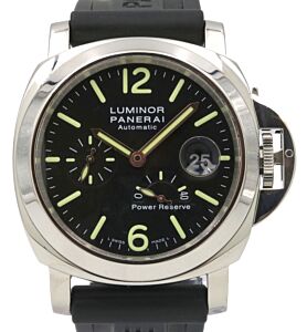 Panerai PAM 90 Luminor Power Reserve Automatic Acciaio 44mm Stainless Steel Rubber - PRE-OWNED