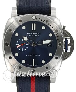 Panerai Submersible QuarantaQuattro Luna Rossa Stainless Steel 44mm Blue Dial PAM01391 