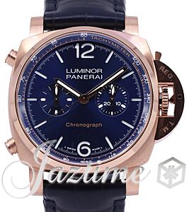 Panerai Luminor Chrono Goldtech Blu Notte Gold Copper 44mm Blue Dial PAM01111