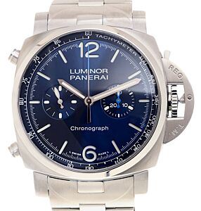 Panerai Luminor Chrono Stainless Steel 44mm Blue Dial PAM01110 