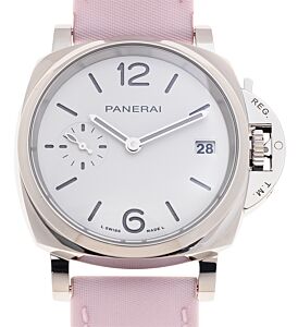Panerai Luminor Due Steel 38mm White Dial Nylon Pink PAM01425