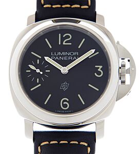Panerai Luminor Logo Stainless Steel 44mm Black Dial PAM01084 - BRAND NEW
