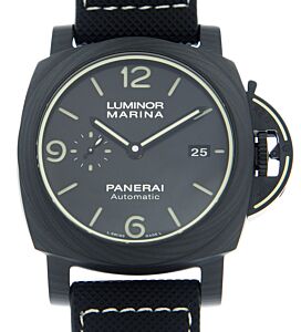 Panerai Luminor Marina Carbotech 44mm Black Dial Sportech Strap PAM01118