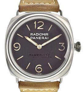 Panerai Radiomir Venti Steel 45mm Brown Dial Leather Strap PAM02020