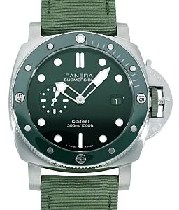 Panerai Submersible QuarantaQuattro ESteel Verde Smeraldo 44mm Recycled PET Strap PAM01287