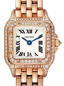 Panthere de Cartier Mini Quartz Rose Gold Diamond Bezel WJPN0068
