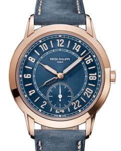 Patek Philippe Complications Calatrava 24-Hour Display Travel Time Rose Gold Blue Dial 5224R-001 - BRAND NEW