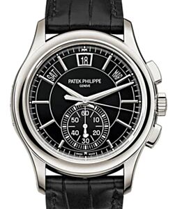Patek Philippe Complications Flyback Chronograph Annual Calendar Platinum Black Dial 5905P-010 