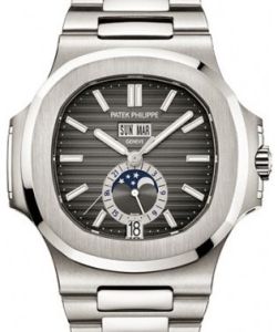 Patek Philippe Nautilus Annual Calendar Moon Phases Stainless Steel Grey Dial 5726/1A-001 - BRAND NEW