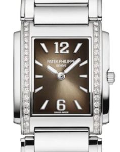 Patek Philippe Twenty~4 Ladies Stainless Steel Grey Sunburst Dial 4910/1200A-010 - BRAND NEW