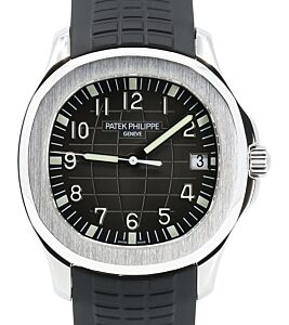 Patek Philippe Aquanaut Date Sweep Seconds Steel 40.8mm Black Dial Rubber & Steel Bracelet 5167/1A-001 5167A 