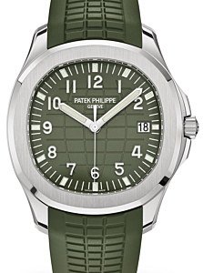 Patek Philippe Aquanaut "Jumbo" White Gold Green Dial 5168G-010 - PRE-OWNED